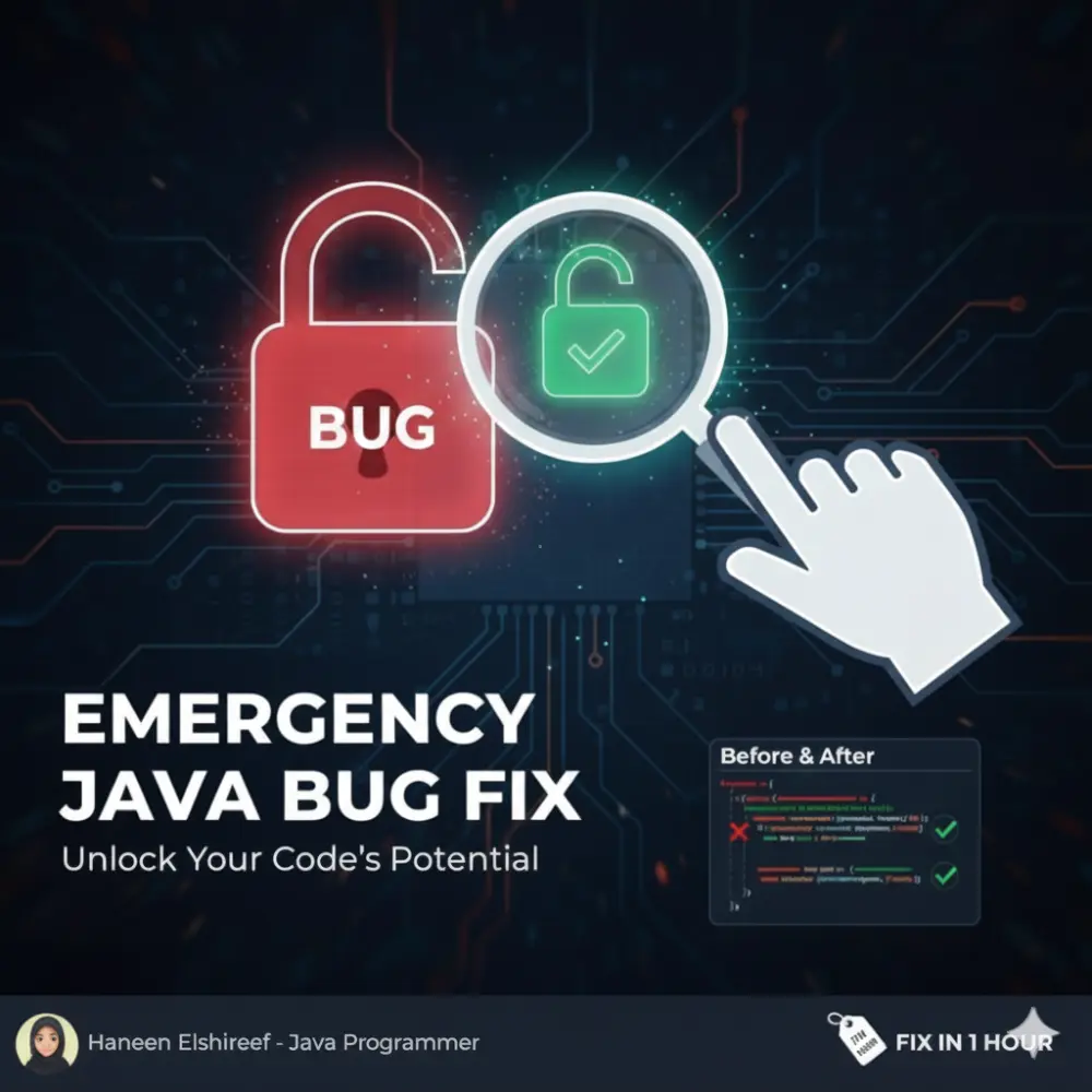 "إسعافات أولية برمجية: سأحل خطأ واحداً (Bug) في كود Java خلال ساعة!"