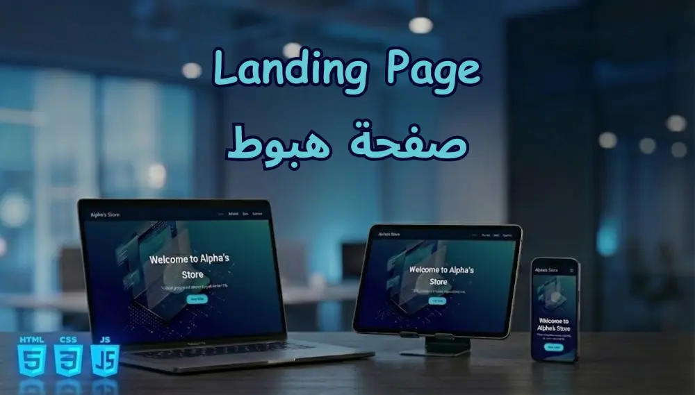 إنشاء صفحة هبوط Landing Page احترافية وسريعة بـHTML, CSS, JS