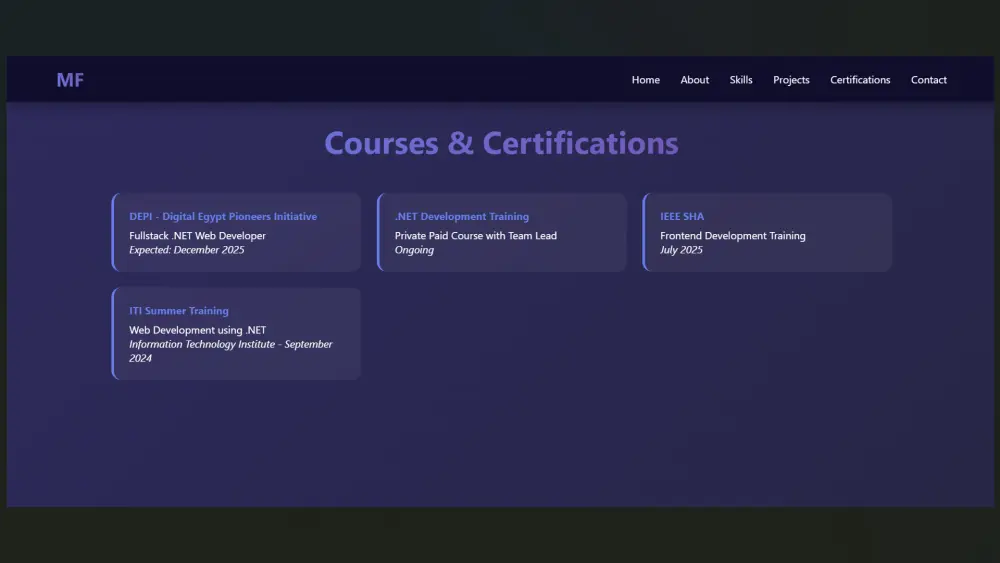 تنفيذ بورتفوليو احترافي بـ HTML/CSS/JS وتسليم الملفات الجاهزة