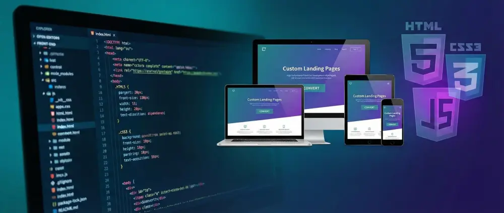 تصميم صفحة هبوط Landing Page احترافية باستخدام HTML, CSS, JS