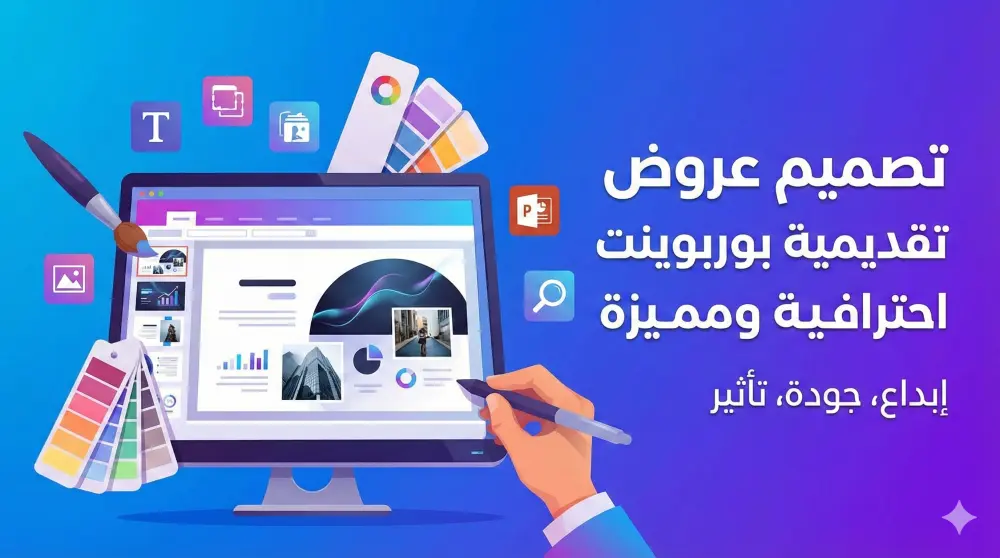 تصميم عرض بوربوينت (PowerPoint) احترافي ومبتكر وجذاب