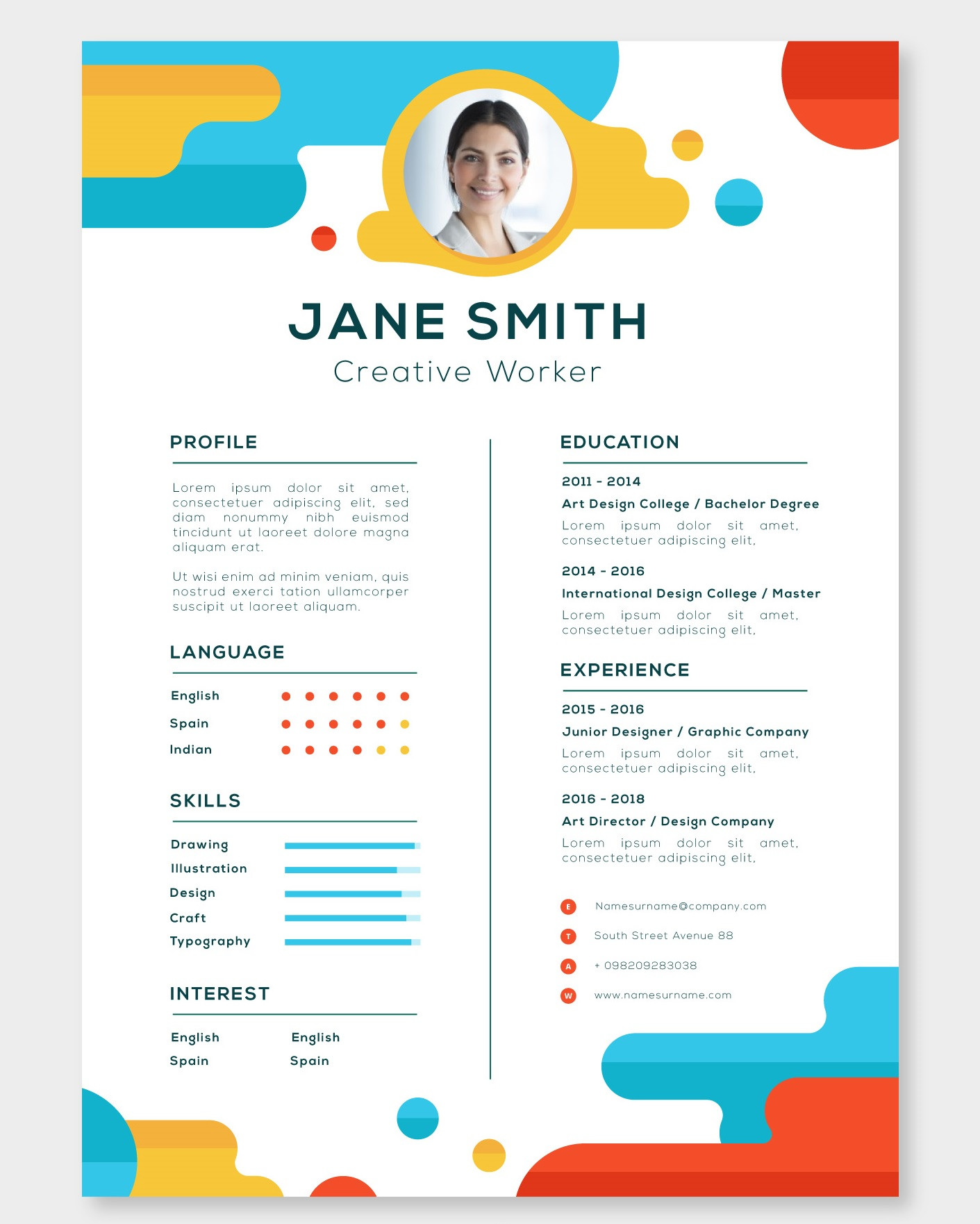 تصميم وكتابة سيرة ذاتية