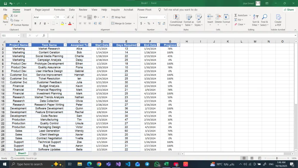 خدمة إدخال البيانات على Excel و Word مع التنسيق الاحترافي