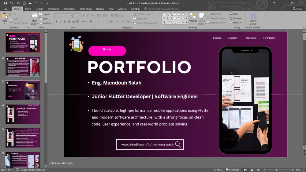 تصميم برزنتيشن احترافي PowerPoint أو Canva بشكل جذاب ومنظم مكون من 15 slide
