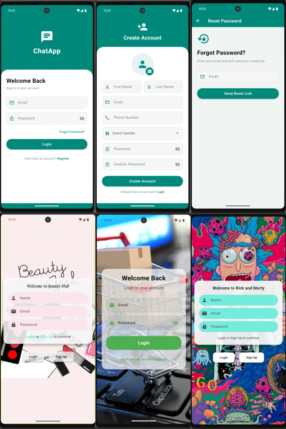 تصميم شاشة تسجيل دخول احترافية Flutter مع UI جذاب وسريع