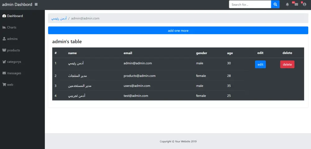 متجر الكتروني باستخدام لارافيل