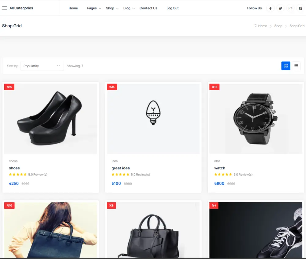 متجر الكتروني باستخدام لارافيل