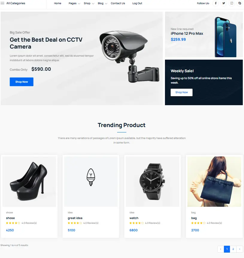 متجر الكتروني باستخدام لارافيل