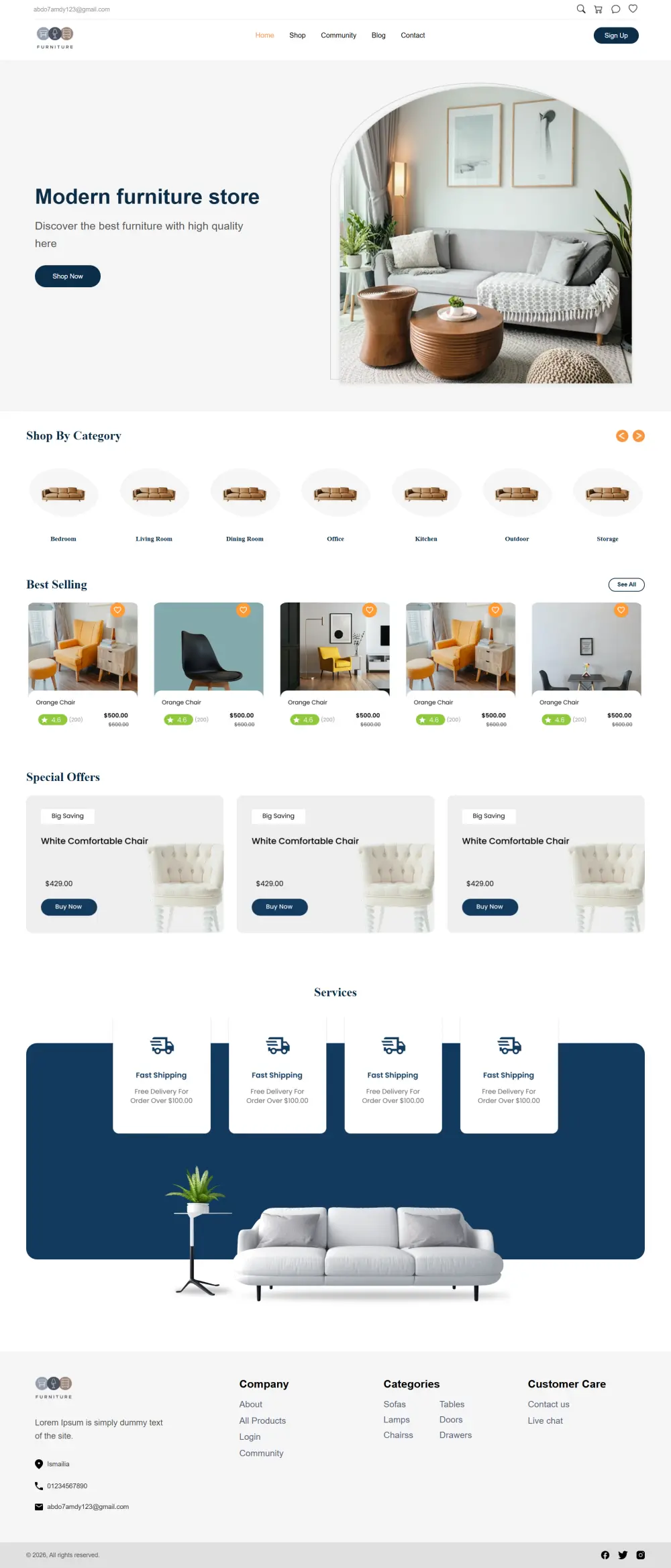 تصميم صفحة هبوط Landing Page احترافية باستخدام HTML و CSS