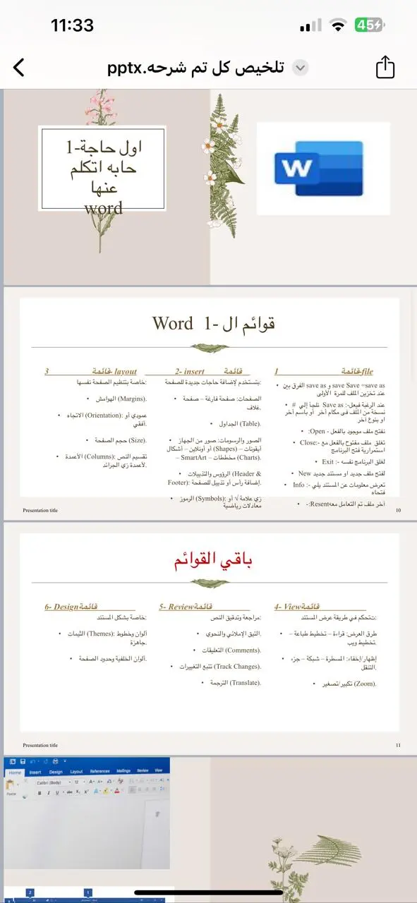 تصميم عروض تقديمية