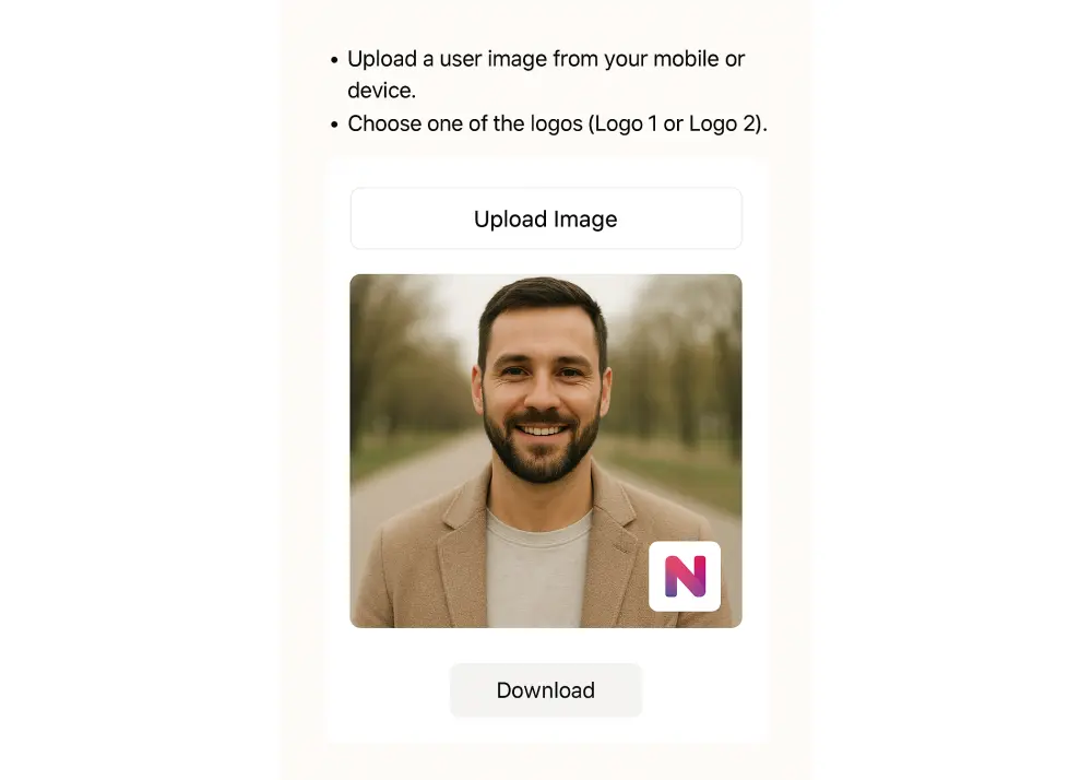 أداة فورية لإضافة شعار حملتك على صور الجمهور