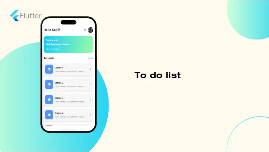 تصميم ui انيق و سهل الاستخدام لتطبيقاتك علي flutter