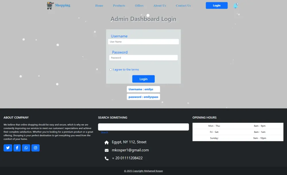 تصميم موقع تسوق كامل Shopping واداره المنتجات