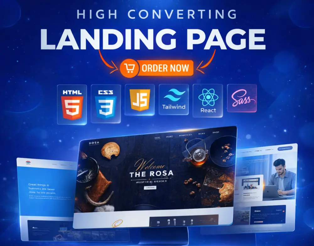 تحويل تصميمات Figma إلى Landing Page احترافية Responsive