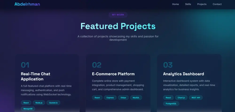 تصميم portfolio احترافي بتقنيات حديثة لعرض مهاراتك بشكل مميز