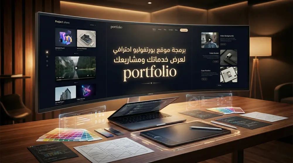 تصميم موقع بورتفوليو احترافي لعرض خدماتك ومشاريعك portfolio