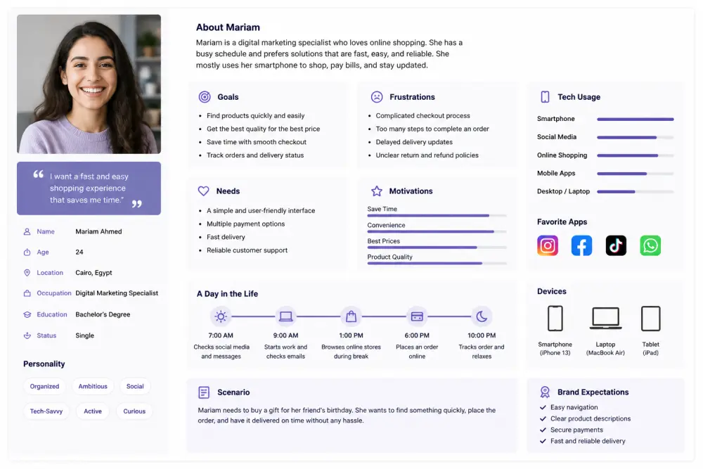 Design Professional User Persona for UI/UX Projects