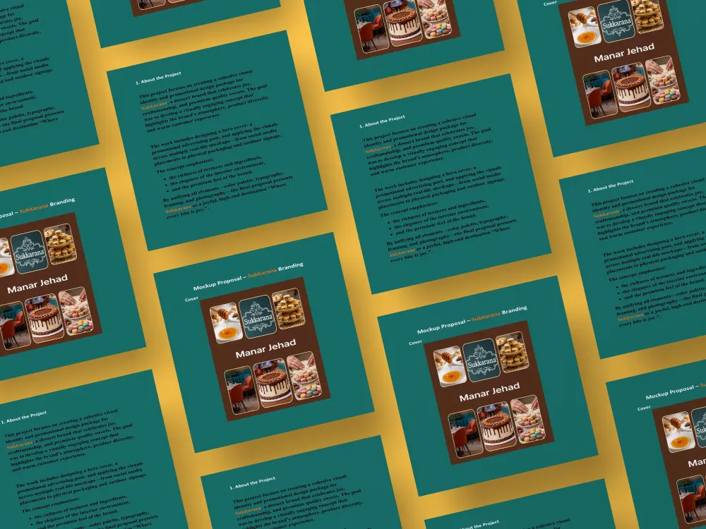 تصميم عرض تقديمي Proposal احترافي مع دمج Mockups لعرض هويتك البصرية