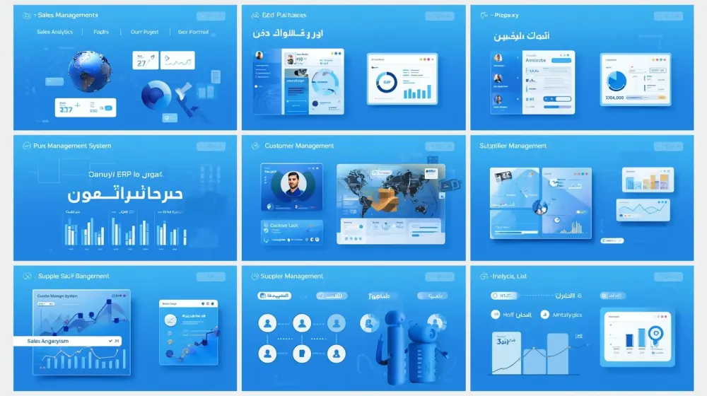 نظامERP متكامل لإدارة المبيعات والمشتريات والعملاء والموردين