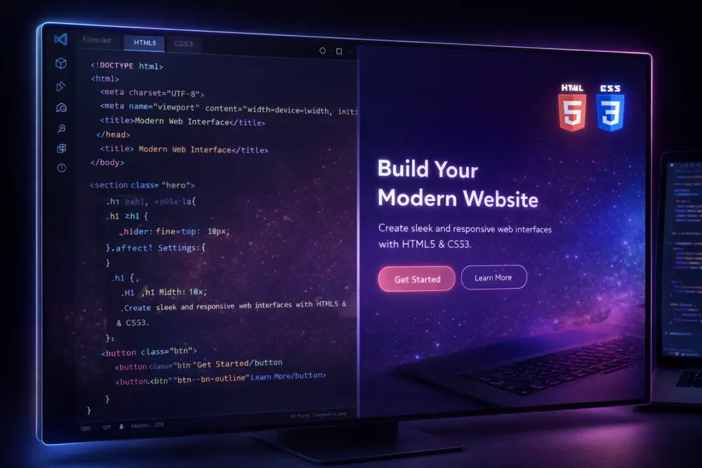 برمجة صفحات ويب احترافية باستخدام HTML CSS و JavaScript