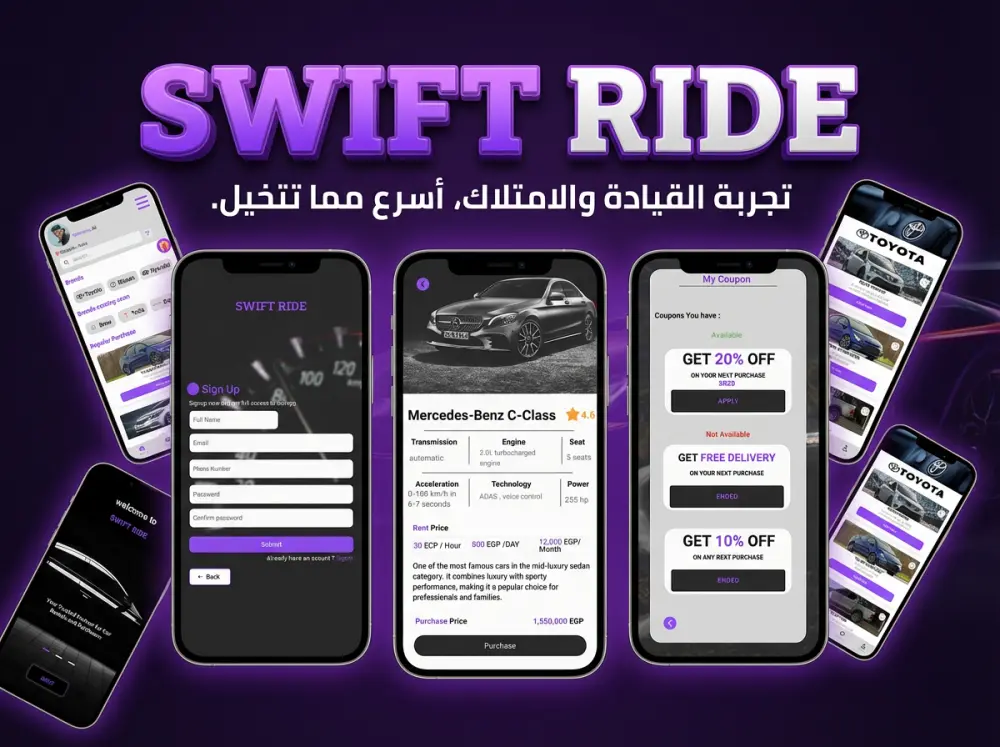 تصميم واجهة وتجربة المستخدم للمواقع الالكترونية وتطبيقات الموبايل ولوحات التحكم UI/UX