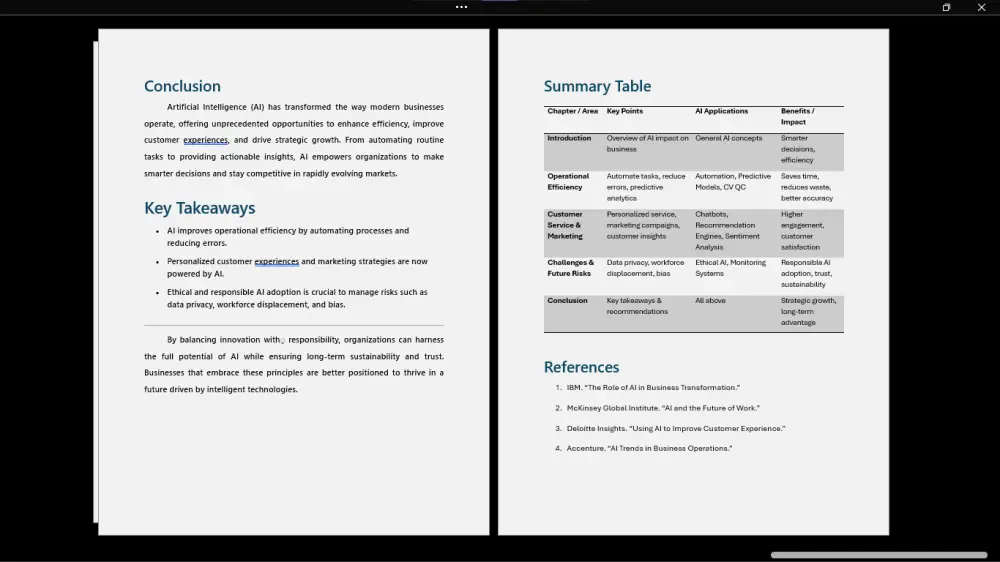 تنسيق تقارير وملفات احترافية على Word /PDF