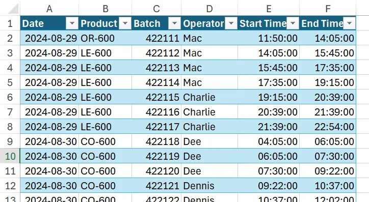 إدخال البيانات وتنظيمها بدقة في Excel أو Google Sheets