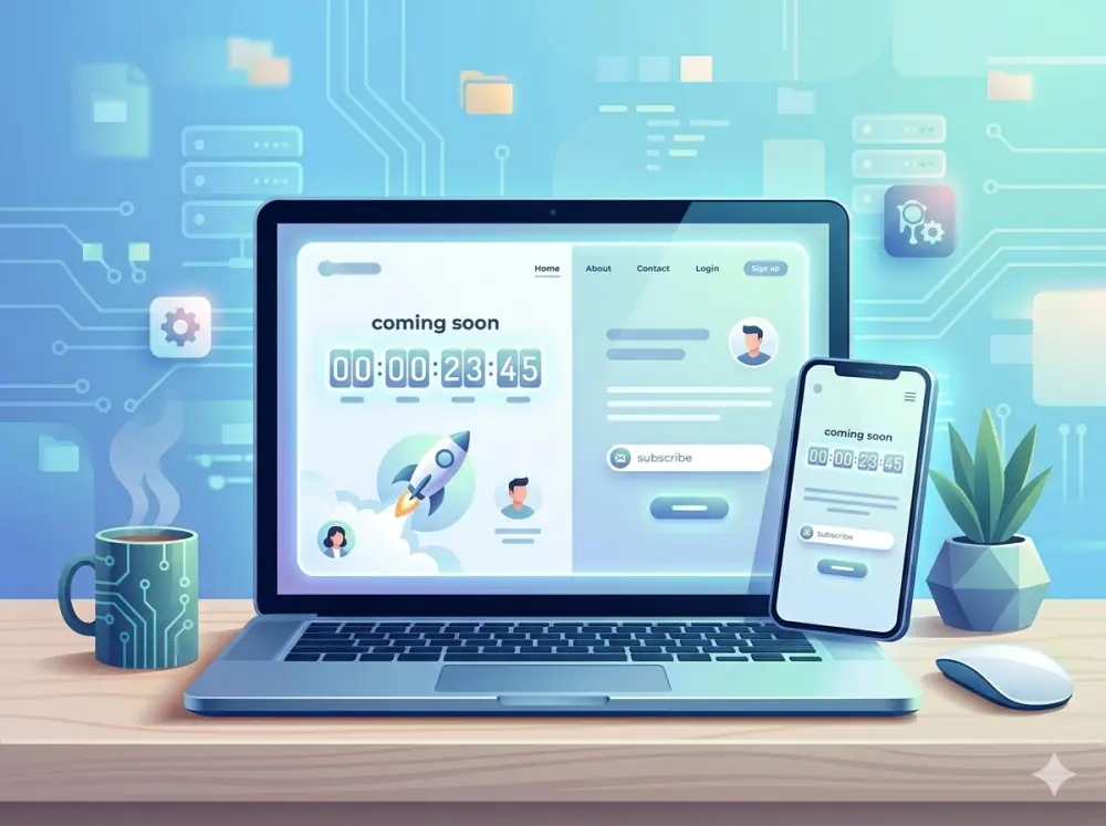 تصميم صفحة Coming Soon احترافية لموقعك باستخدام HTML وCSS وJavaScript