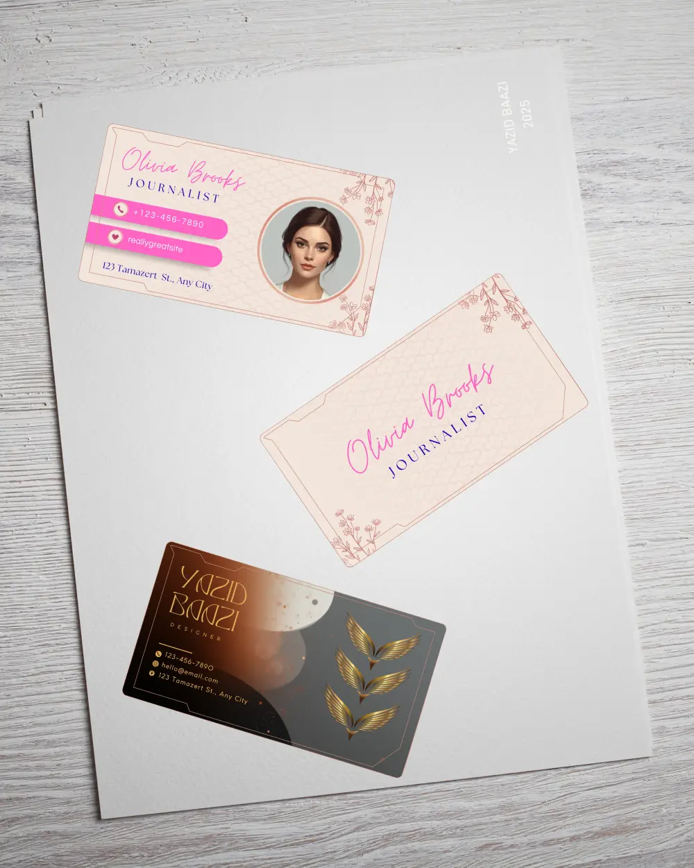 تصميم بطاقة عمل احترافية و أنيقة