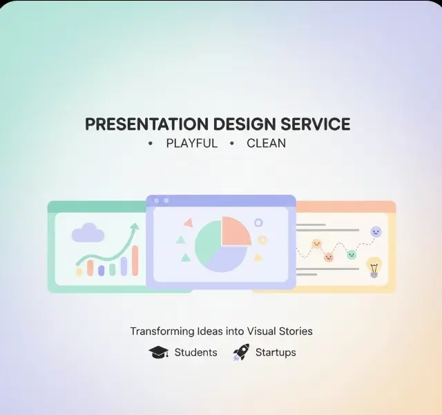 تصميم عرض تقديمي احترافي للطلاب وأصحاب المشاريع بجودة عالية