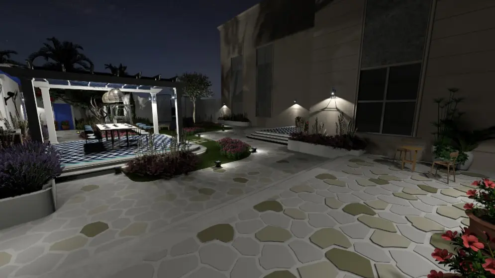 تصميم حديقة خاصة 2d و 3d أو مساحات خارجية حسب طراز من اختيارك (مودرن / يوناني /…)