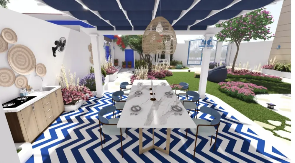 تصميم حديقة خاصة 2d و 3d أو مساحات خارجية حسب طراز من اختيارك (مودرن / يوناني /…)