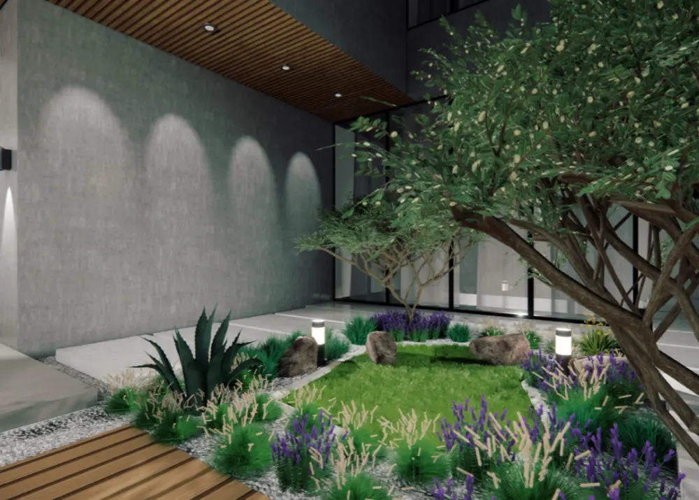 تصميم حديقة خاصة 2d و 3d أو مساحات خارجية حسب طراز من اختيارك (مودرن / يوناني /…)