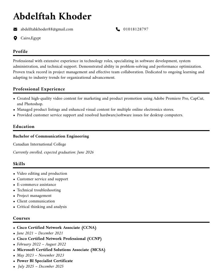 Professional CV Maker