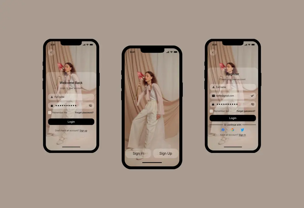 سأصمّم واجهات تسجيل احترافية لتطبيق أزياء على Figma، تشمل Login وSign Up بتصميم عصري وسهل الاستخدام، مع تسليم ملف Figma جاهز للمبرمج.