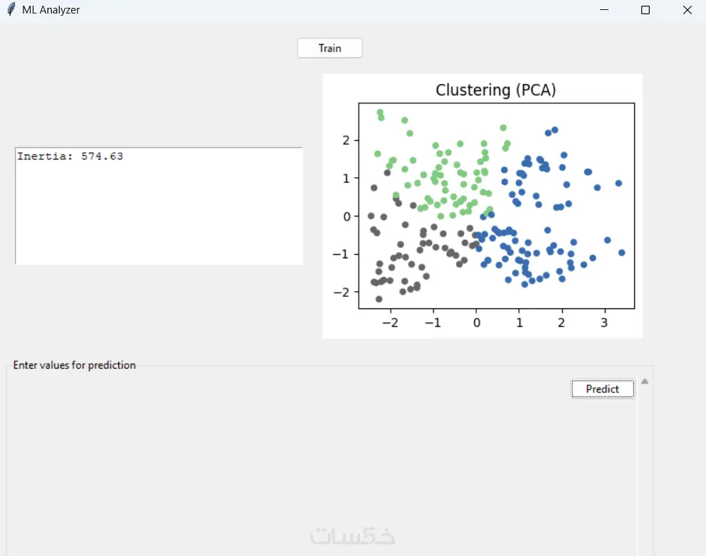 تطبيق واجهة تفاعلية لتحليل البيانات وتطبيق خوارزميات Machine