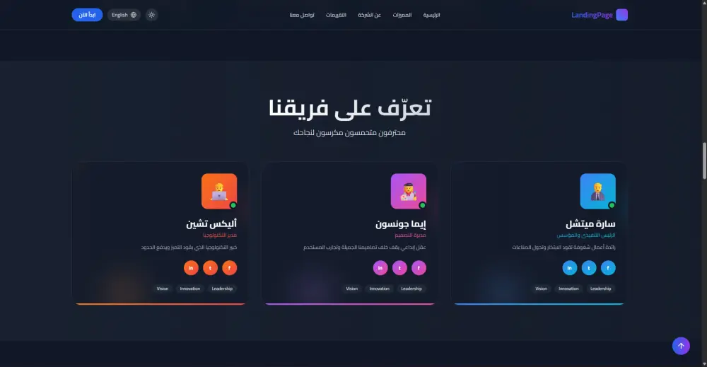 صفحة هبوط - Professional landing page