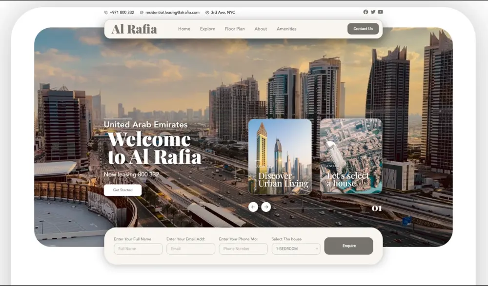 ابني landing page أو Portfolio احترافية بتصميم عصري لشركتك
