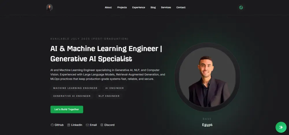 تصميم موقع بورتفوليو Portfolio احترافي متجاوب لجميع الأجهز