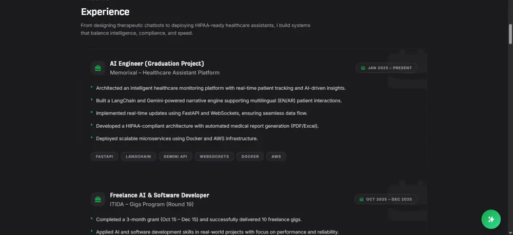 تصميم موقع بورتفوليو Portfolio احترافي متجاوب لجميع الأجهز