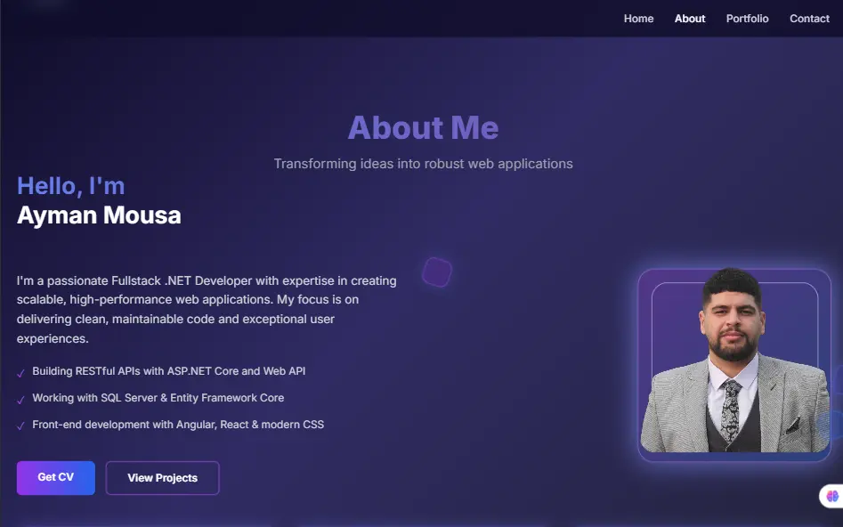 تصميم وتطوير صفحة هبوط ومعرض أعمال احترافي وجذاب