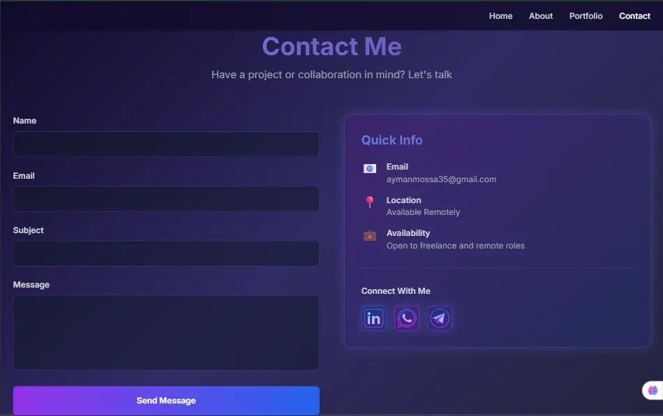 تصميم وتطوير صفحة هبوط ومعرض أعمال احترافي وجذاب