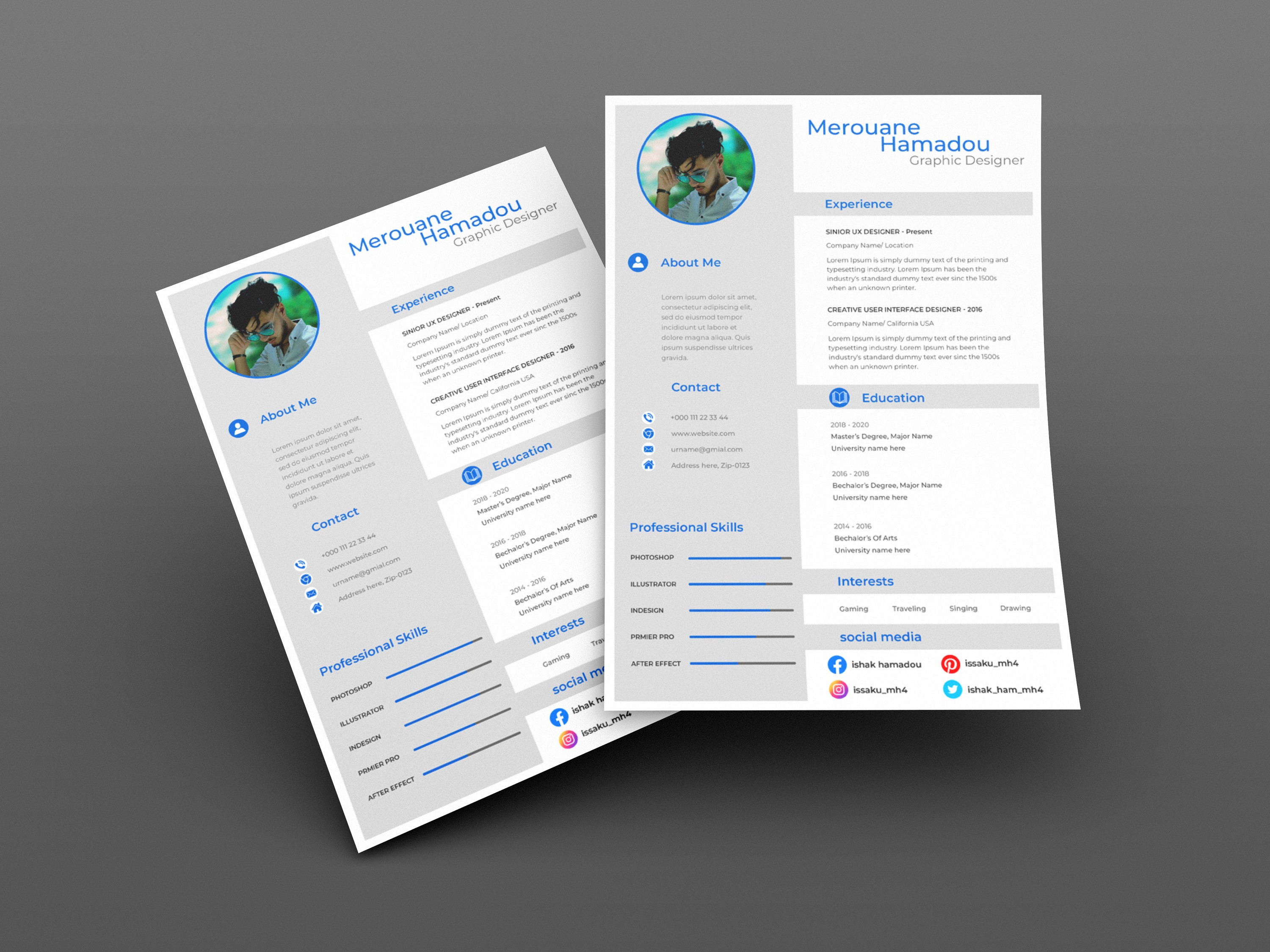 تصميم سيرة ذاتية CV بإبداع واحترافية