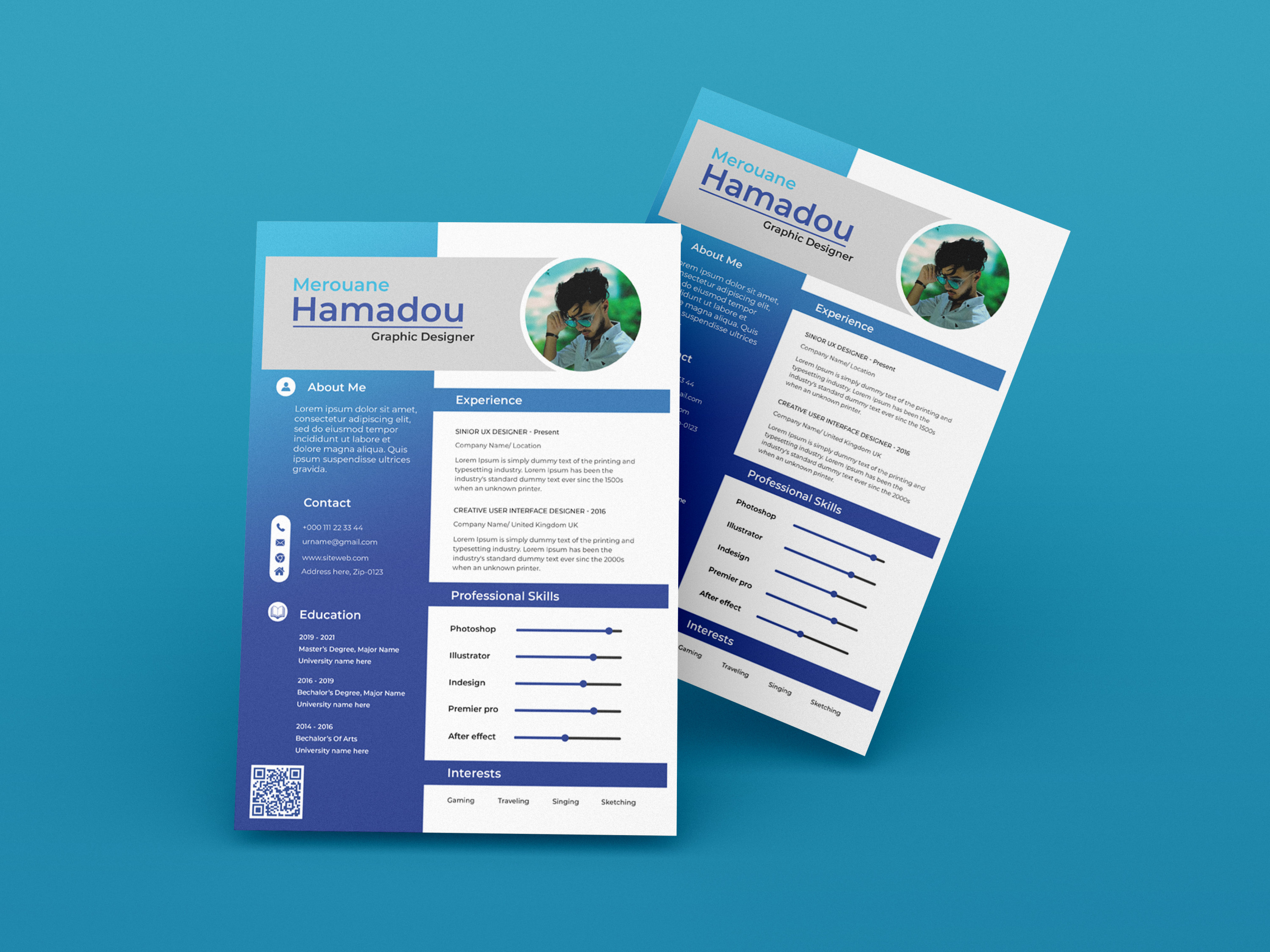 تصميم سيرة ذاتية CV بإبداع واحترافية