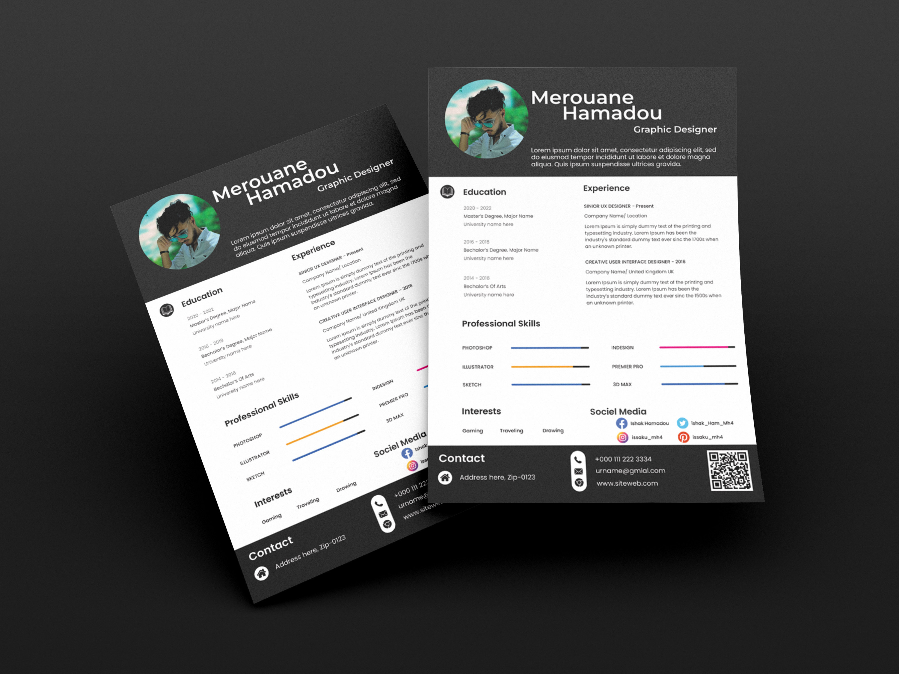 تصميم سيرة ذاتية CV بإبداع واحترافية