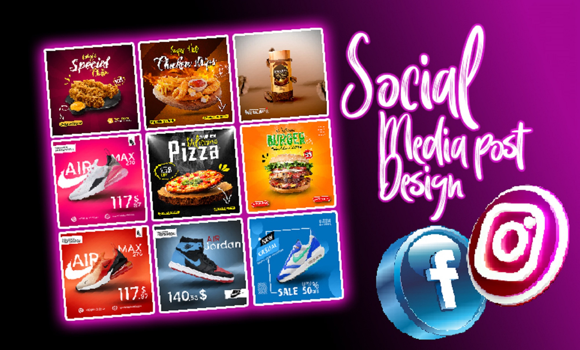 تصميم سوشيال ميديا ابداعي واحترافي