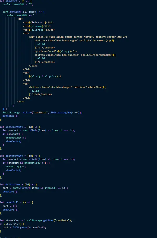 إنشاء نظام فاتورة لمحل موبايلات باستخدام HTML، CSS، وJavaScript