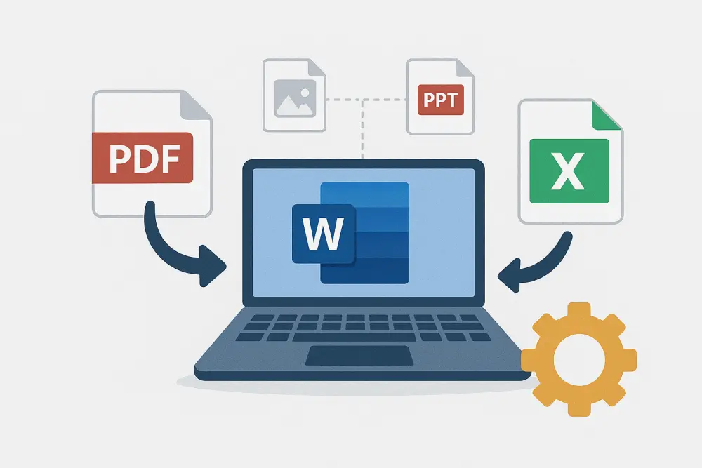 تحويل الملفات وتفريغ البيانات باحترافية عالية (PDF – Word – Excel – صور)
