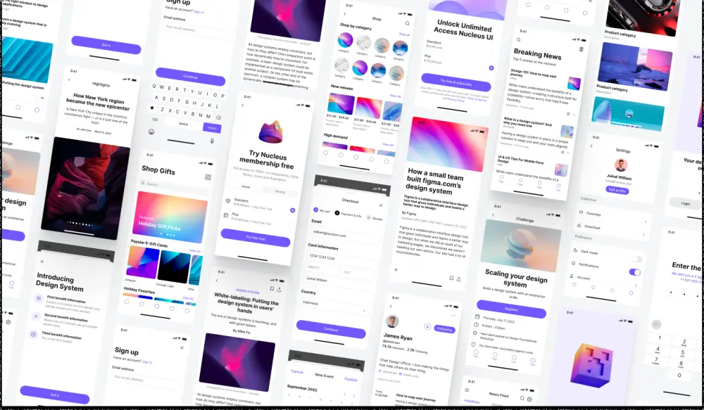 تصميم واجهة مستخدم (UI) لصفحة تطبيق موبايل واحدة باحترافية مقابل 10$