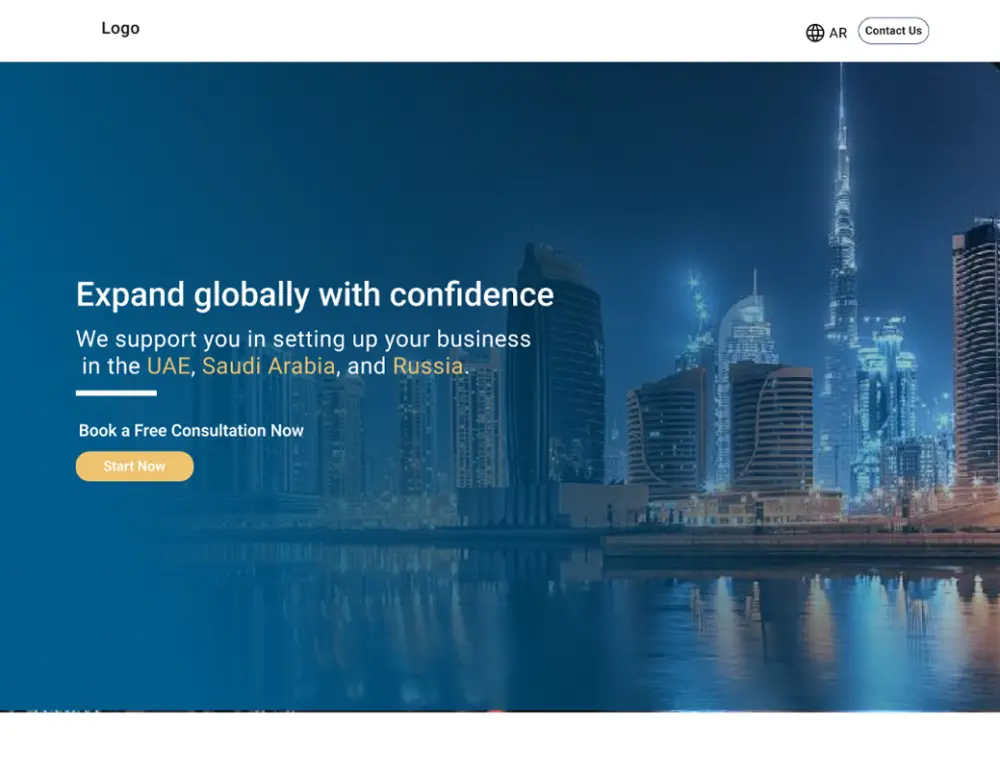 تصميم موقع إلكتروني احترافي من صفحتين محترف وعصري